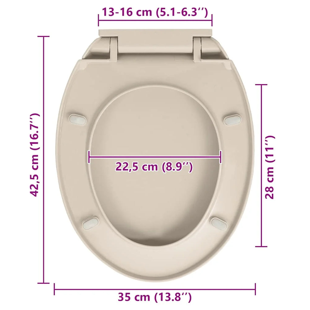 Abattant WC Ovale – Couleur Abricot, Fermeture Douce & Design Élégant