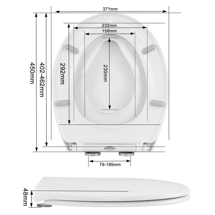 Abattant WC clipsable familial