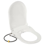 Abattant WC Bidet Non Électrique – Siège Toilette Lavant à Double Buse, Forme D Allongée avec Tuyau de Rinçage