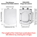 Abattant WC carré clipsable