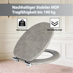 Sainos Toilet Seat with Soft Close Mdf Universal Toilet Lid Wc Seat Wooden Toilet Seat Load Capacity 190kg New Design