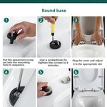 White  O-type Plastic Toilet Cover Thickened household round front-opening toilet cover PP Plate Toilet Cover