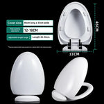 White  O-type Plastic Toilet Cover Thickened household round front-opening toilet cover PP Plate Toilet Cover