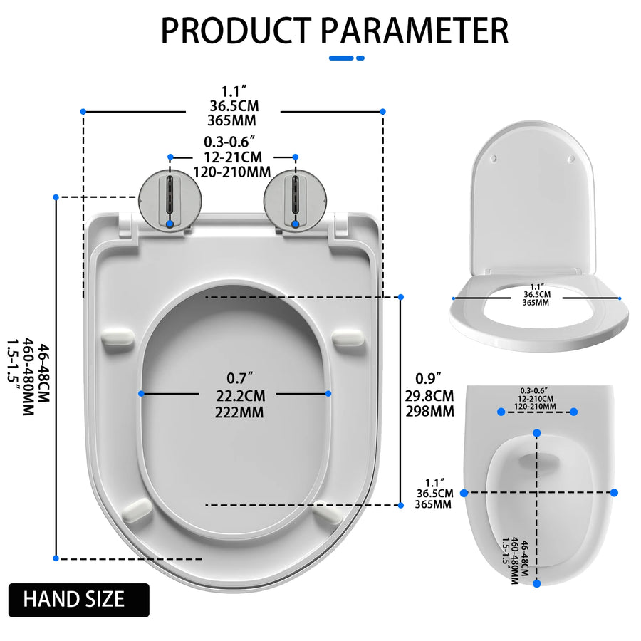 Abattant WC blanc silencieux