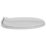 Soft-Close Mechanism Toilet Seat, Light Grey, Oval Design