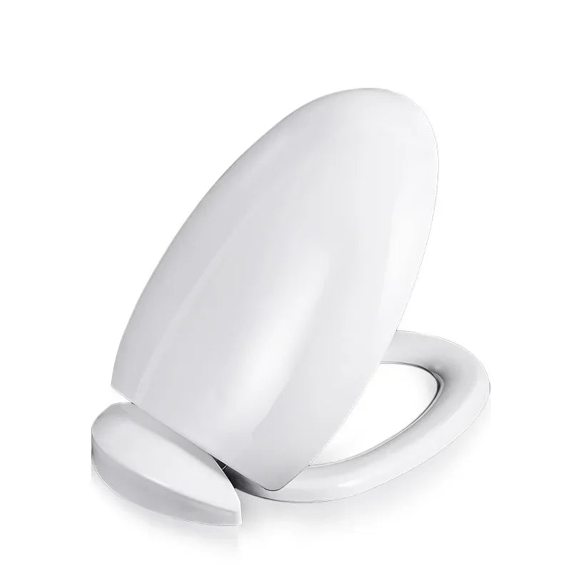 Abattant WC Rond Blanc Épais - Ouverture Frontale, Plaque PP Type V