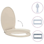 Soft Close Toilet Seat Apricot Oval, Suitable for All Standard Toilets, Homes and Restaurants.