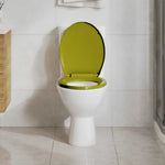 Soft-Close Toilet Seat Green Oval, Suitable for Homes, Restaurants and Commercial Spaces.