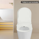 Abattant WC Bidet Non Électrique – Siège Toilette Lavant à Double Buse, Forme D Allongée avec Tuyau de Rinçage