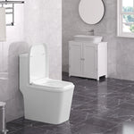 Abattant WC Carré Blanc Frein de Chute Déclipsable