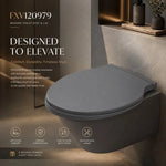 Soft-Close Grey Oval Toilet Seat, Premium Easy-Clean Design