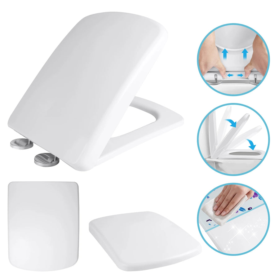 Abattant WC carré clipsable
