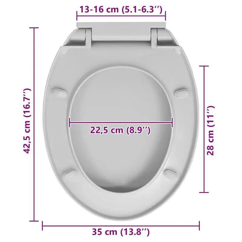 Abattant WC Ovale Gris Clair – Fermeture Douce & Design Élégant