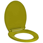 Soft-Close Toilet Seat Green Oval, Suitable for Homes, Restaurants and Commercial Spaces.
