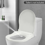 Abattant WC Bidet Non Électrique – Siège Toilette Lavant à Double Buse, Forme D Allongée avec Tuyau de Rinçage