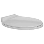 Soft-Close Mechanism Toilet Seat, Light Grey, Oval Design