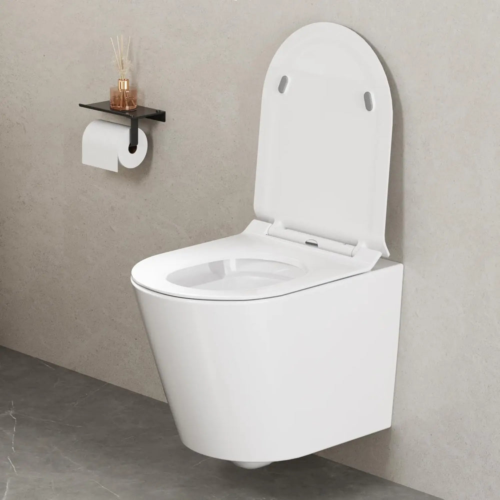Abattant WC forme D en Duroplast – Fermeture douce & Déclipsable