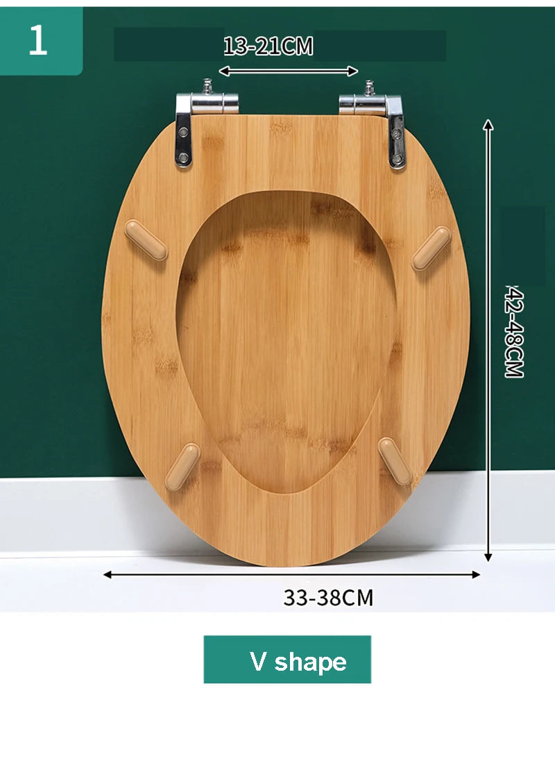 Abattant WC bambou en V