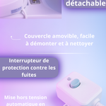 Abattant WC japonais avec une structure détachable et un interrupteur de protection contre les fuites 