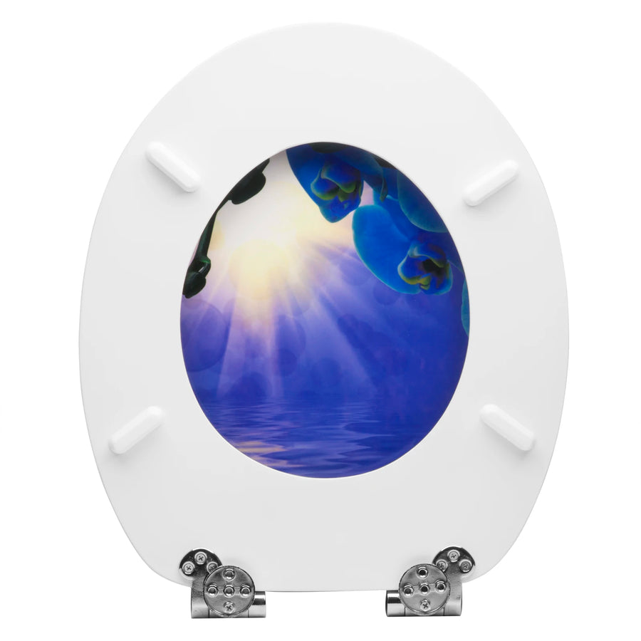 Abattant WC orchidée bleue