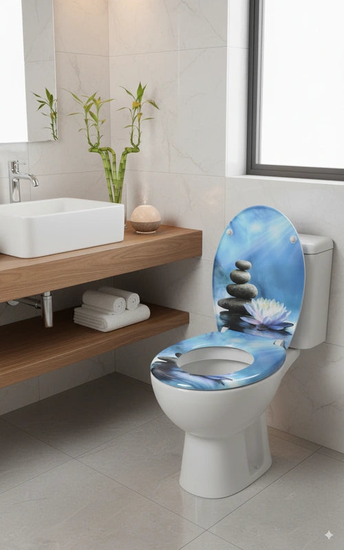 Abattant WC bleu