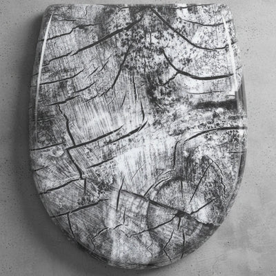 Abattant WC bois avec frein de chute