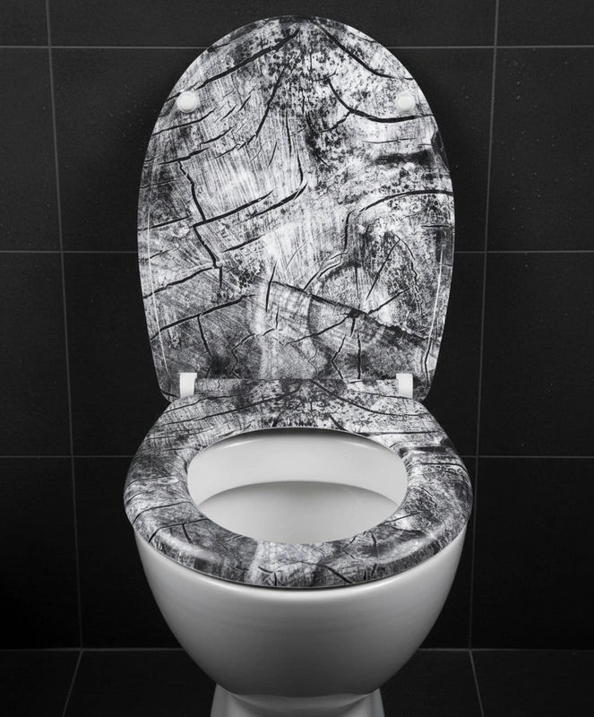 Abattant WC bois avec frein de chute