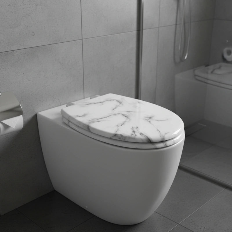Abattant WC marbre blanc