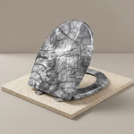 Abattant WC bois avec frein de chute