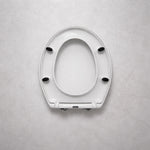 Abattant WC forme O avec bouton de clipsage et fermeture lente