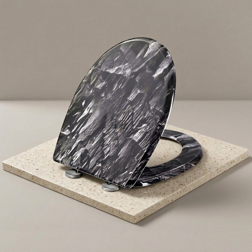 Abattant WC motif pierre