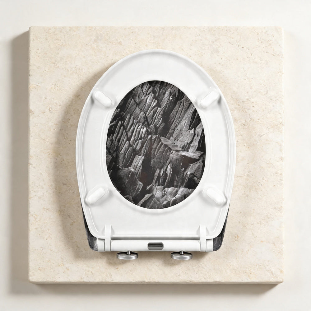 Abattant WC motif pierre
