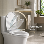 Abattant WC clipsable familial