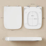 Tailles d'un abattant WC carré 