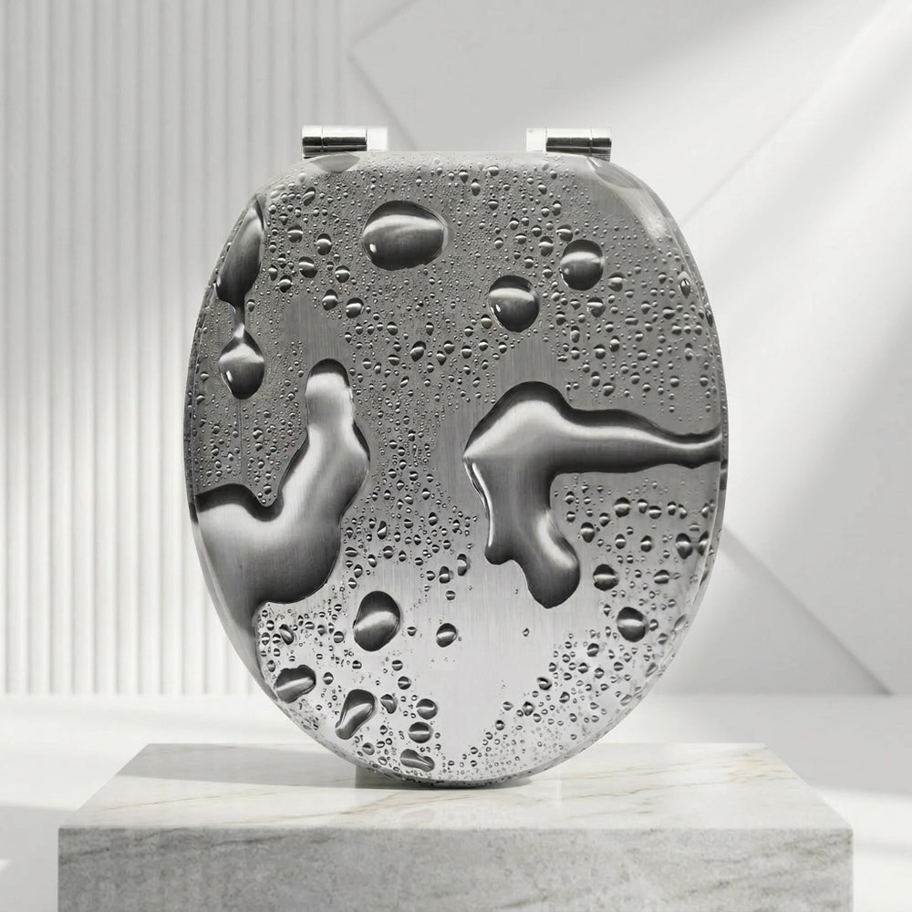 Abattant WC gouttes de rosées grises