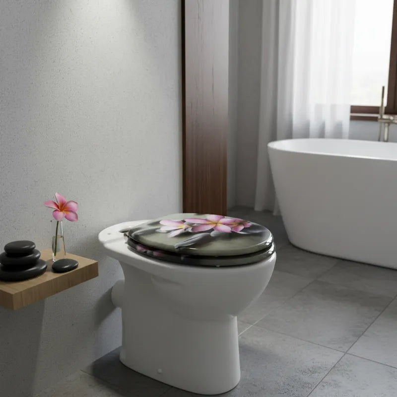 Abattant WC fleurs