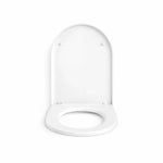 Abattant WC forme U sur fond blanc 