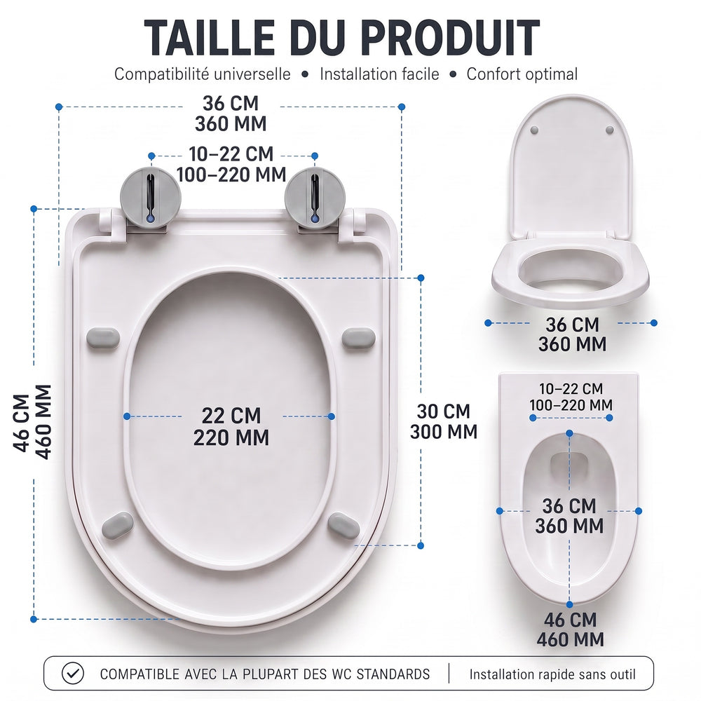 Toilettensitz SoftClose – Antibakteriell 99 %